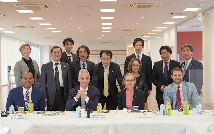 Front row, second from left: Ambassador Emanuel, front row, second from right: Ms. Amy Rule (Ambassador's wife)