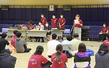 Opening Ceremony: Greetings by Ms. INOUE Moeko, Chairperson of the Sports Day Student Committee