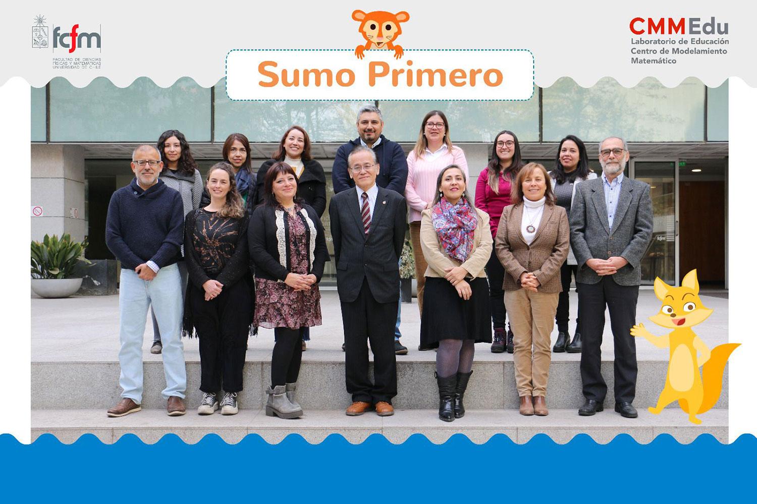 Front row, Prof. Isoda in the center, Prof. Salomé to his left, and from right to left, Prof. Raimundo Olfos and Prof. Soledad Estrella of Pontifical Catholic University of Valparaiso