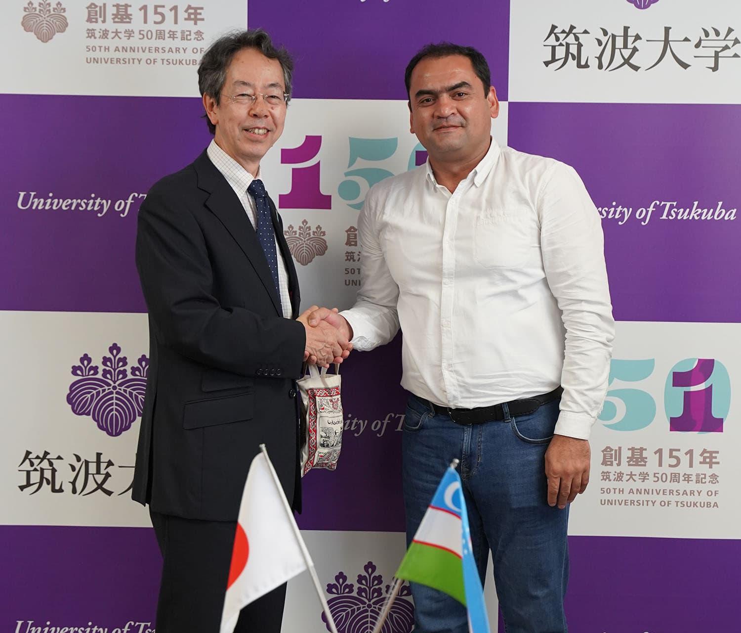 Vice President IKEDA and Vice Rector Donaev of Tashkent State Technical University