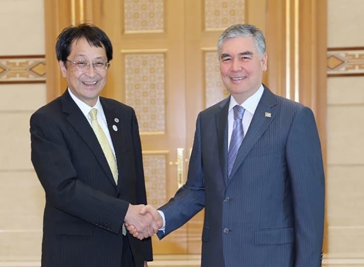 With the National Leader of the Turkmen people, Chairman Gurbanguly Berdimuhamedow of the Halk Maslahaty of Turkmenistan