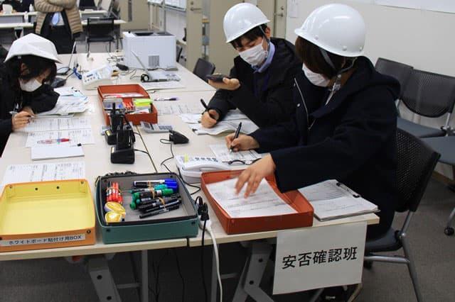 全学災害対策本部設置訓練(安否確認班)