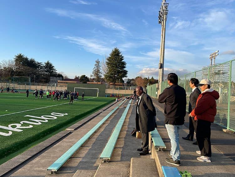 Observing soccer club practice